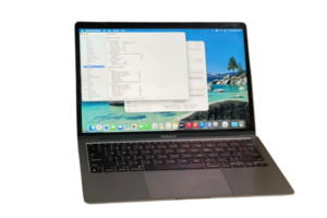 MacBook Air Starlight at MicroStar Andy Kampala - keyboard and screen as shown
